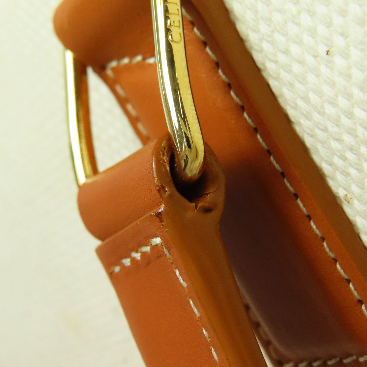 CELINE Tote Bag canvas white Horizontalkava