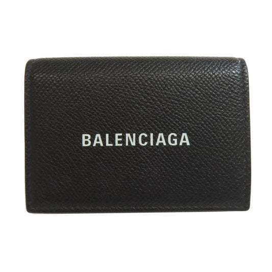 BALENCIAGA Bifold Wallet 594412 leather black Compact wallet