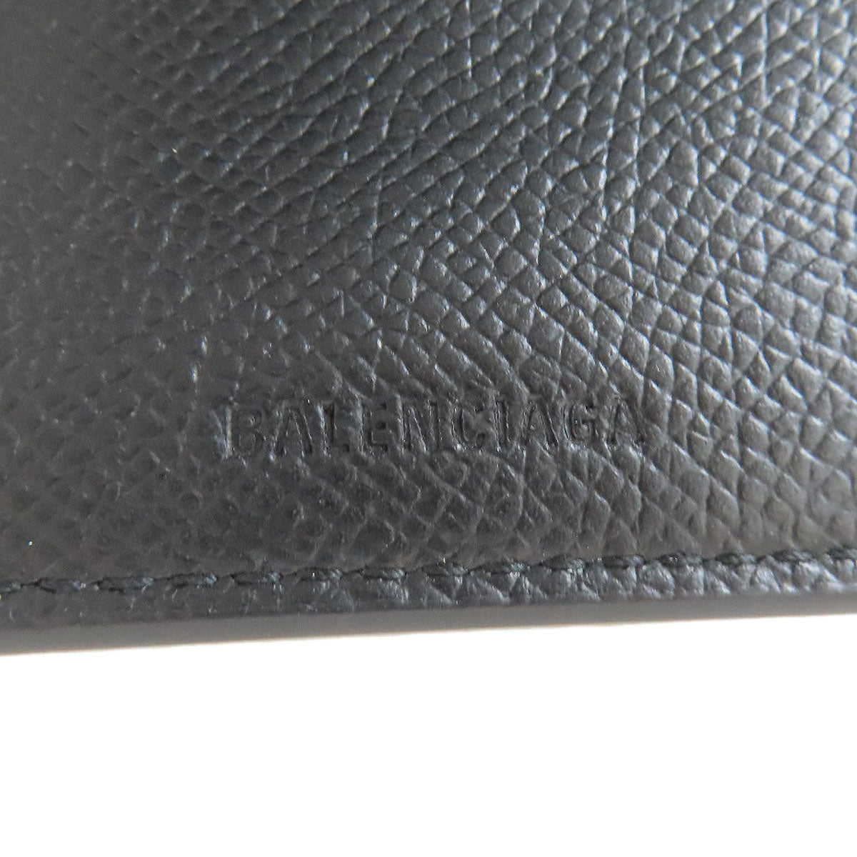 BALENCIAGA Bifold Wallet 594412 leather black Compact wallet