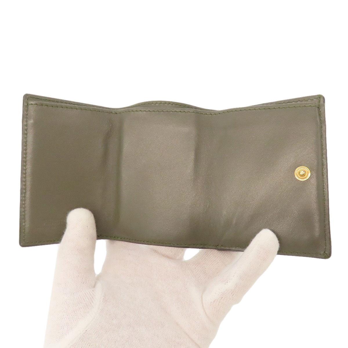FENDI Bifold Wallet leather green Ehuise Fendi