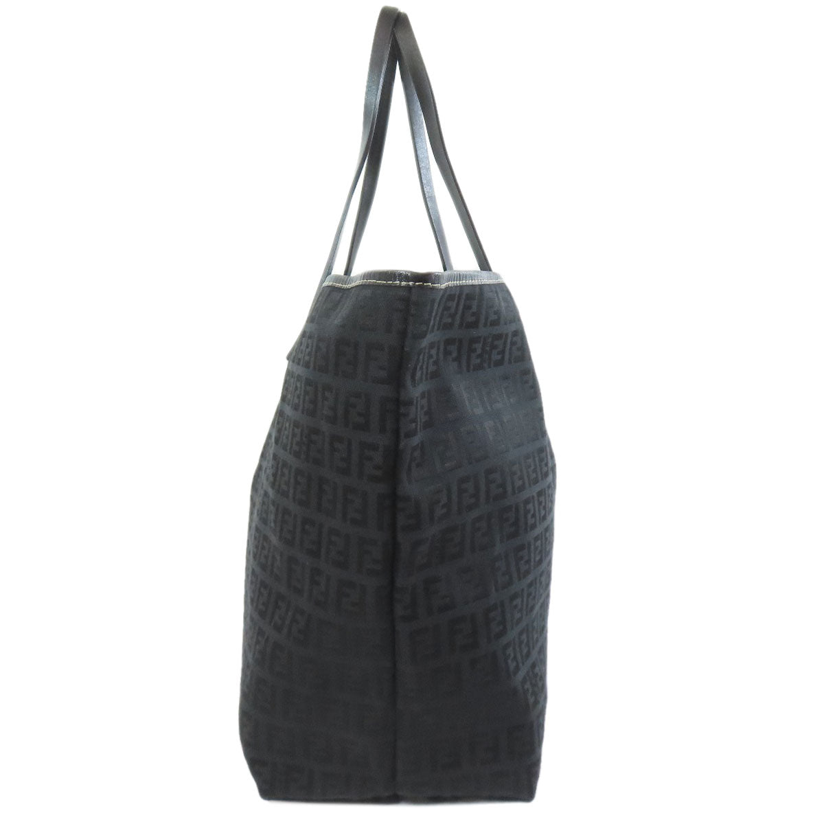 FENDI Tote Bag canvas black Zucca Pattern