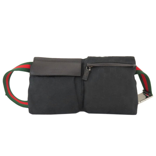 GUCCI Hip bag 28566 canvas black GG