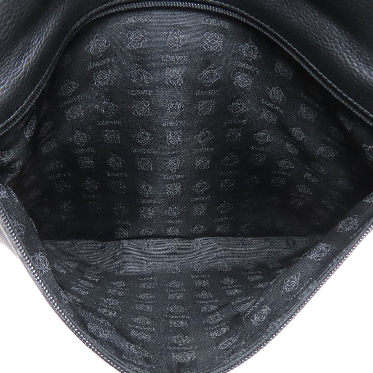 LOEWE Shoulder Bag leather black logo