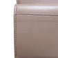 CELINE Bifold Wallet leather gray Triomphe Flap