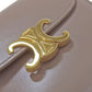 CELINE Bifold Wallet leather gray Triomphe Flap