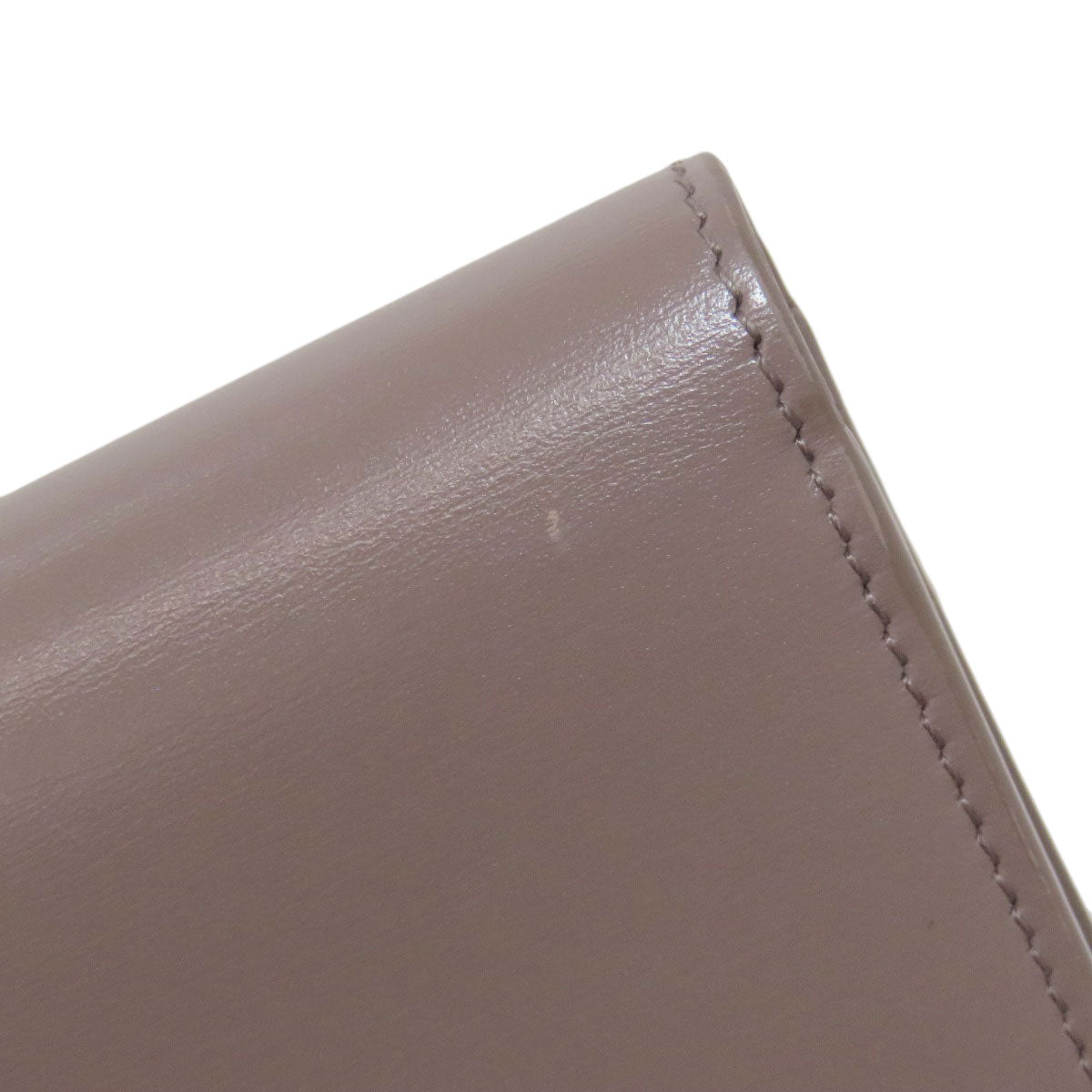 CELINE Bifold Wallet leather gray Triomphe Flap