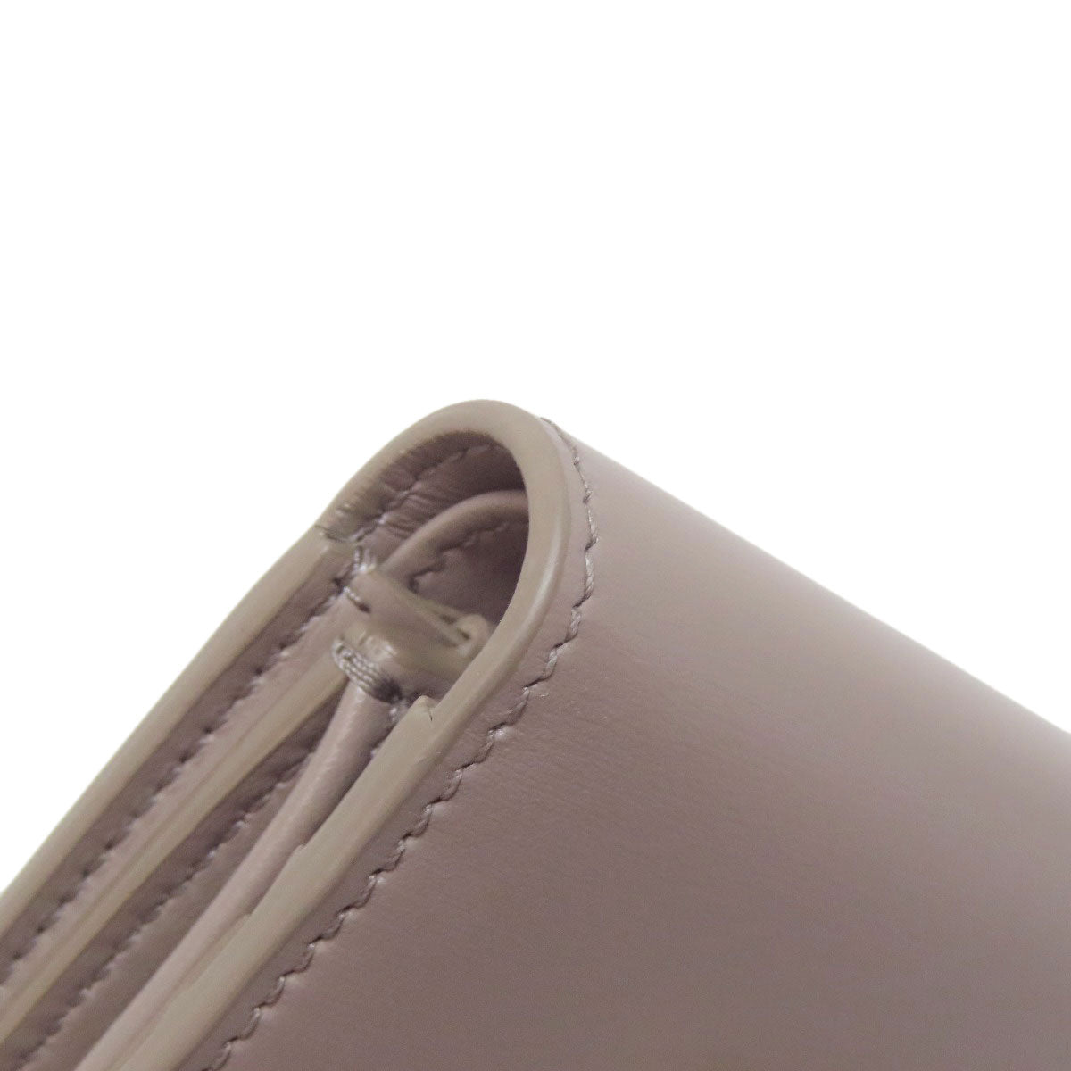 CELINE Bifold Wallet leather gray Triomphe Flap