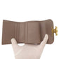CELINE Bifold Wallet leather gray Triomphe Flap
