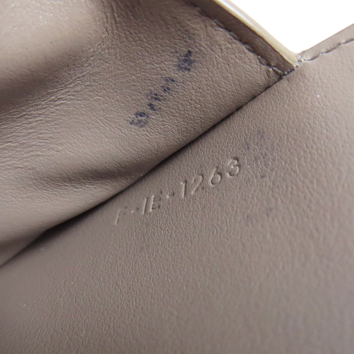 CELINE Bifold Wallet leather gray Triomphe Flap
