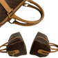 CELINE Handbag Leather, PVC Brown Macadam Blason Triomphe Pattern Women(Unisex) Used Authentic