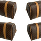 CELINE Handbag Leather, PVC Brown Macadam Blason Triomphe Pattern Women(Unisex) Used Authentic