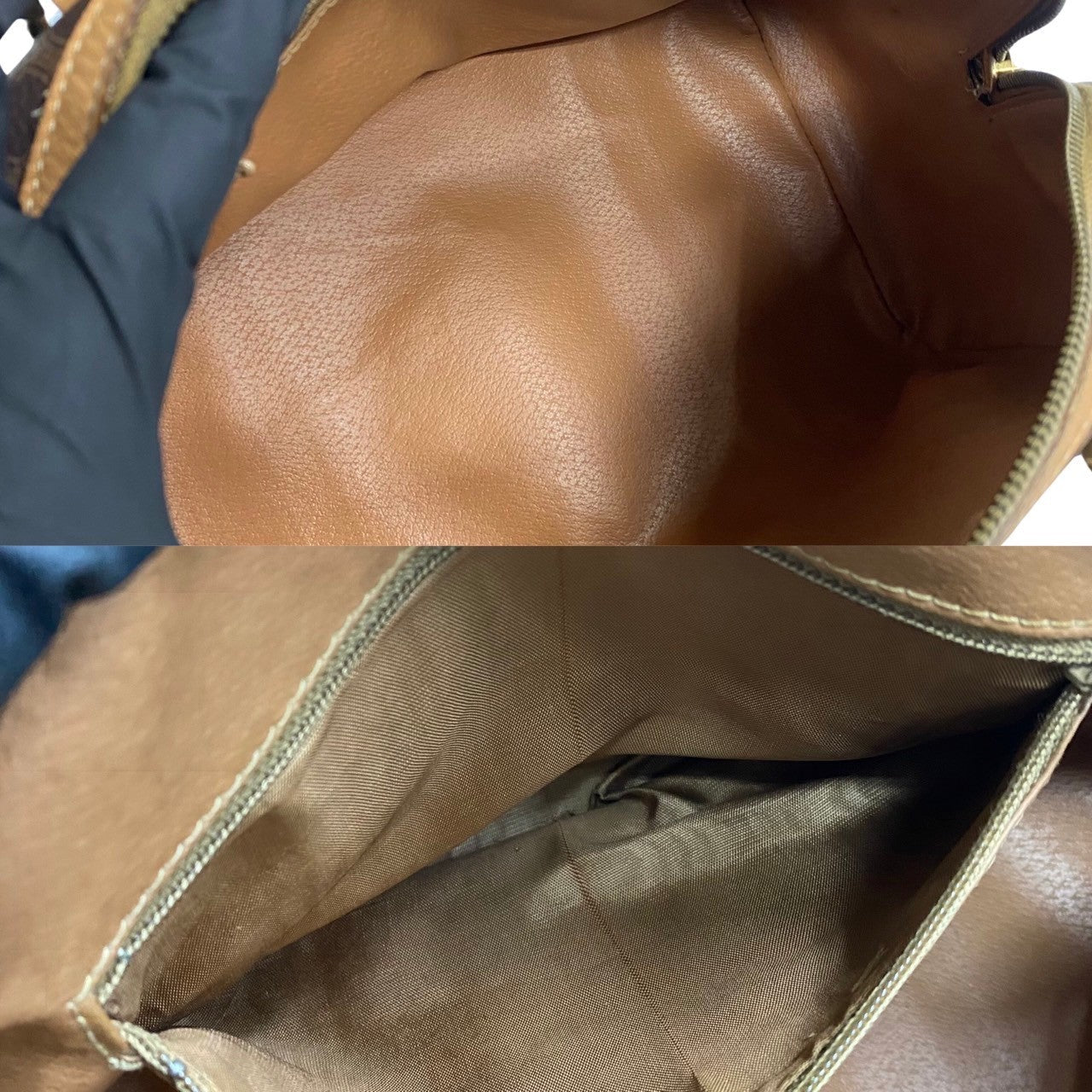 CELINE Handbag Leather, PVC Brown Macadam Blason Triomphe Pattern Women(Unisex) Used Authentic