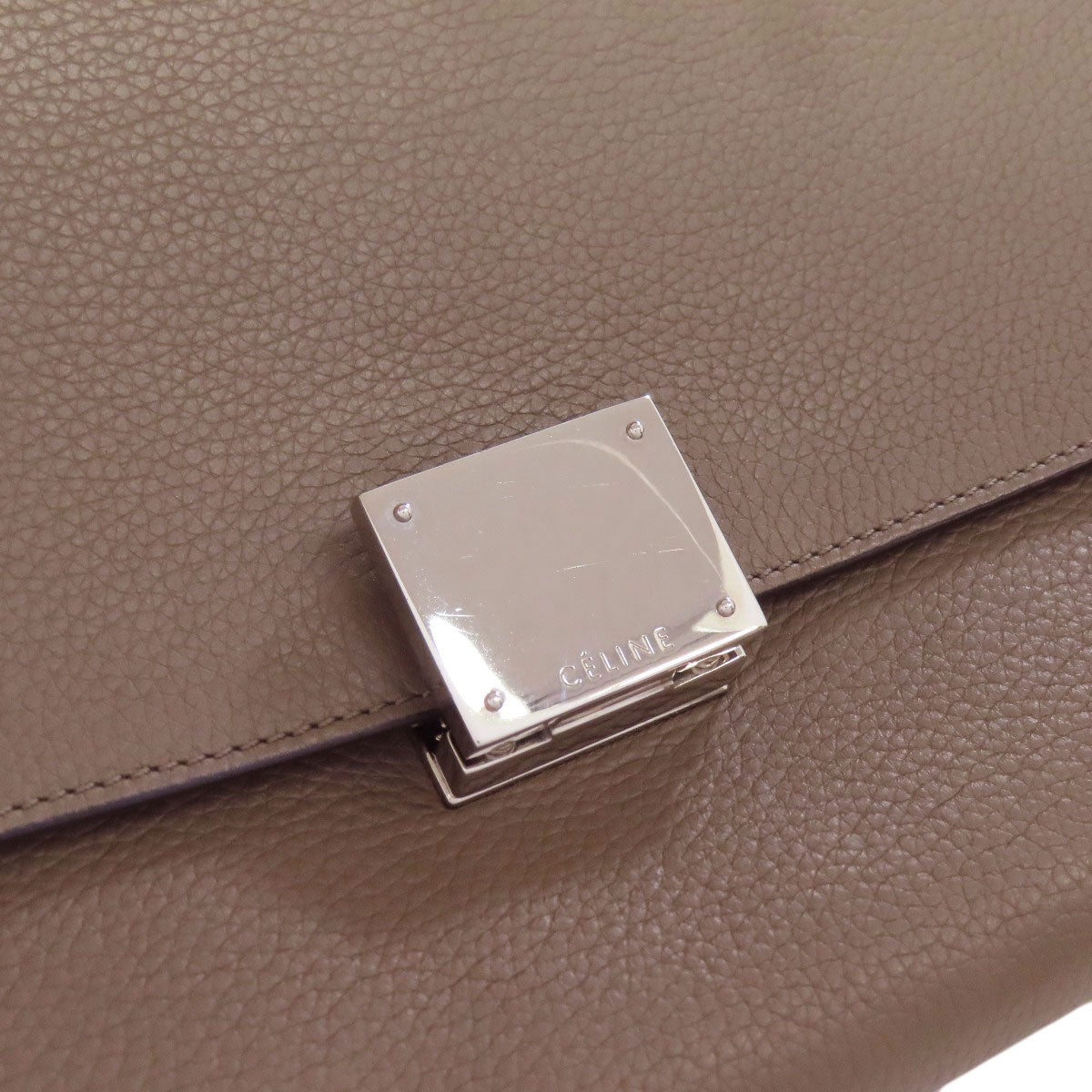 CELINE Handbag leather Brown Trapeze 2WAY