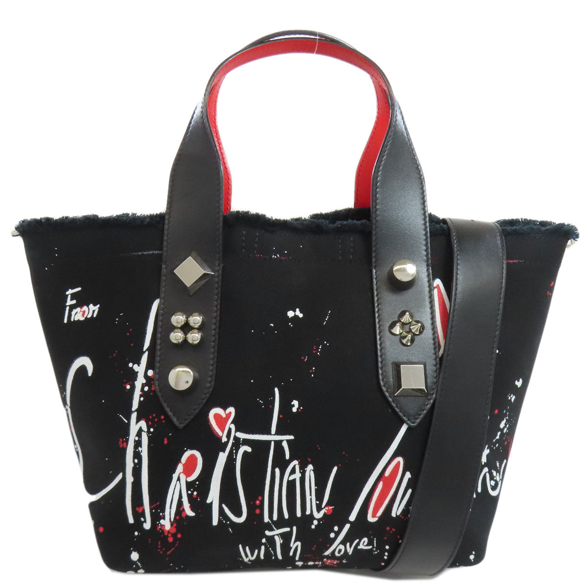 Christian Louboutin Handbag canvas black 2WAY