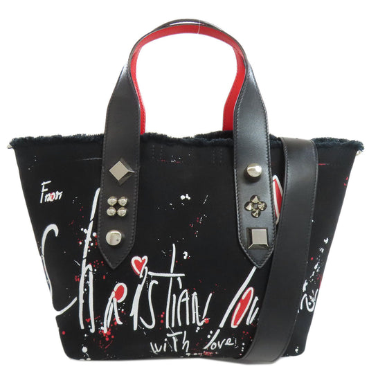 Christian Louboutin Handbag canvas black 2WAY