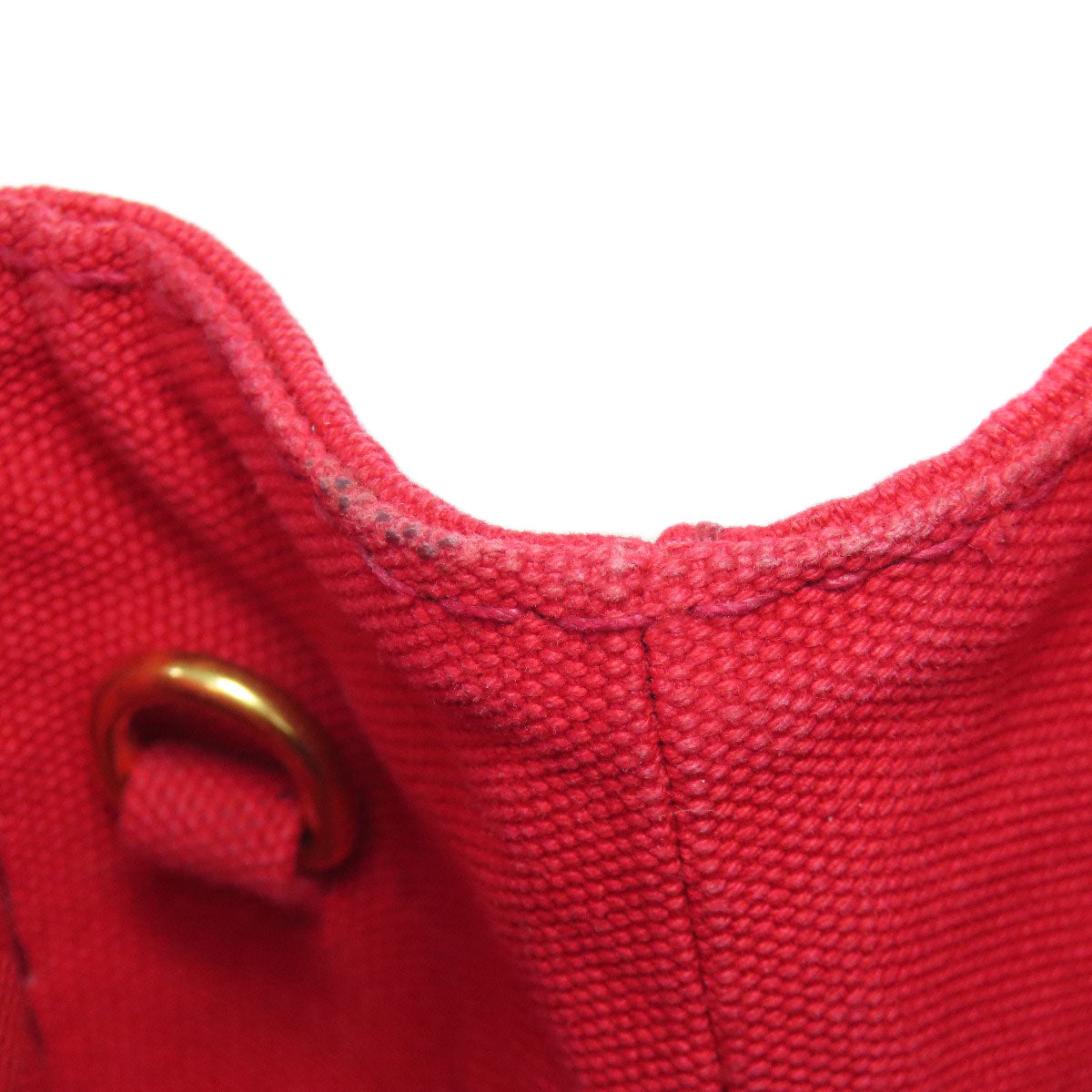 PRADA Handbag canvas Red Canapa mini 2 WAY