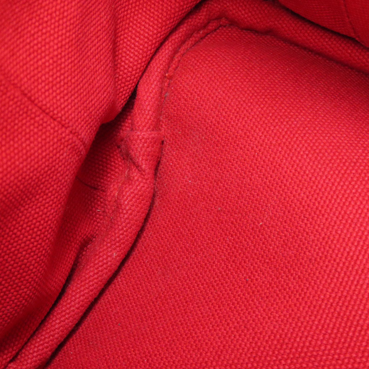 PRADA Handbag canvas Red Canapa mini 2 WAY