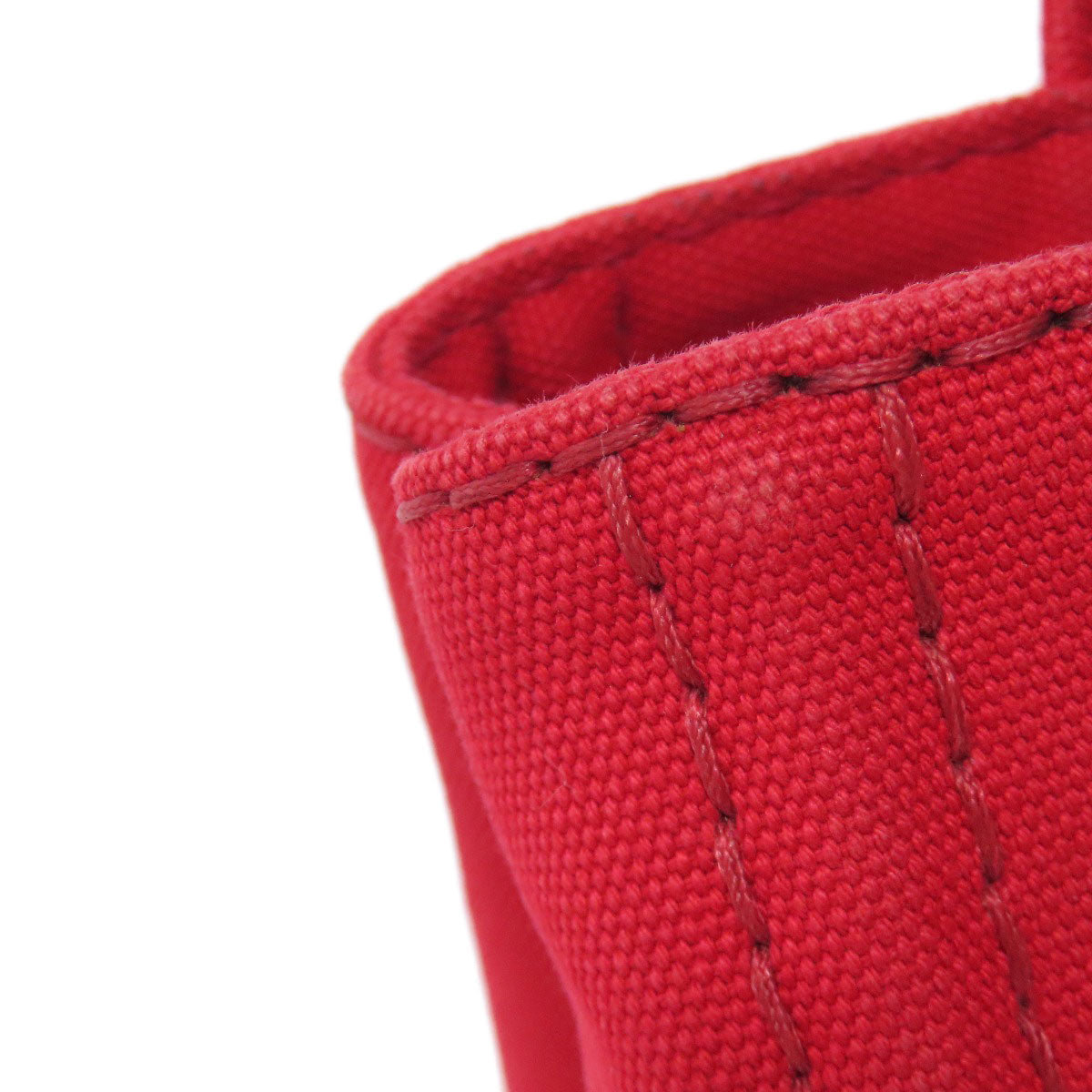 PRADA Handbag canvas Red Canapa mini 2 WAY