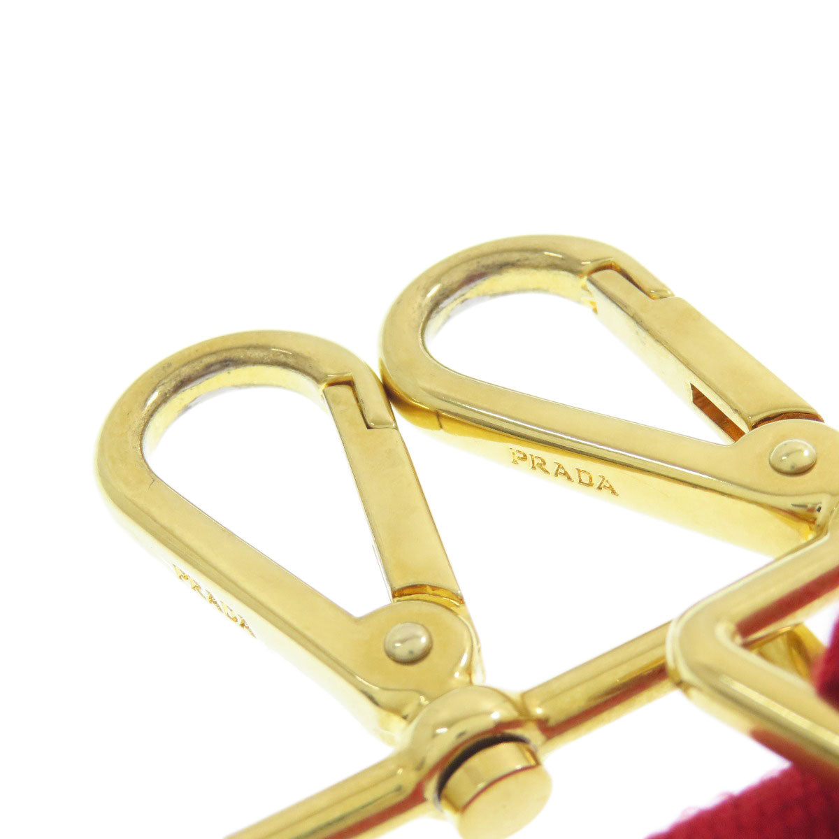 PRADA Handbag canvas Red Canapa mini 2 WAY