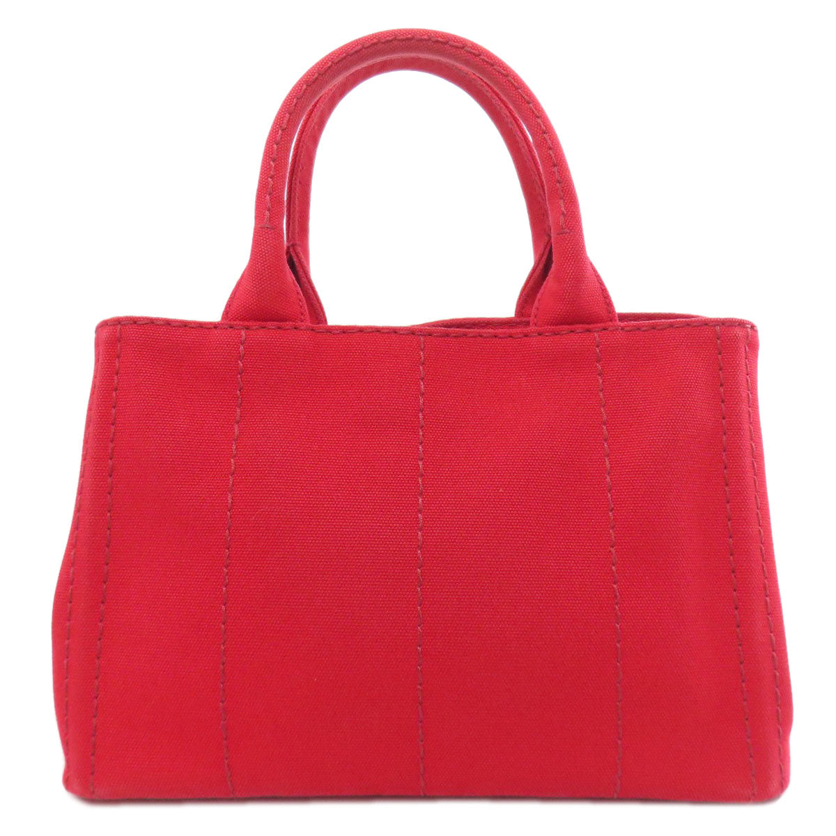 PRADA Handbag canvas Red Canapa mini 2 WAY