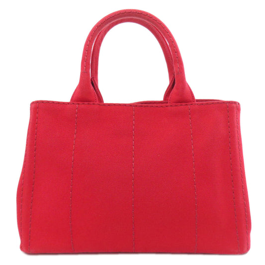 PRADA Handbag canvas Red Canapa mini 2 WAY