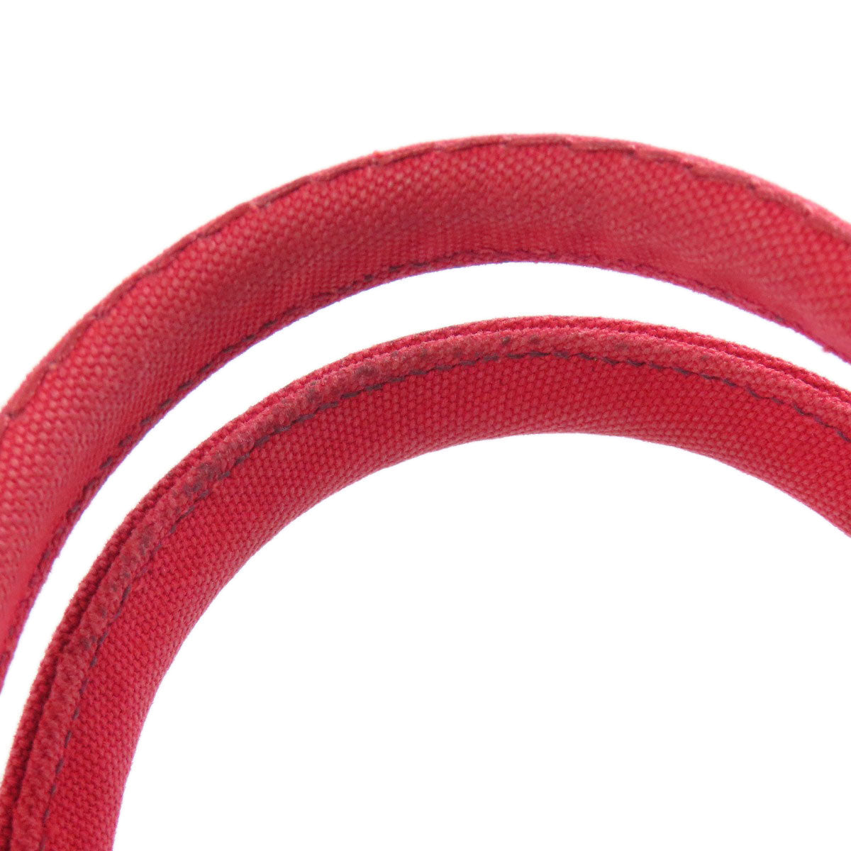 PRADA Handbag canvas Red Canapa mini 2 WAY