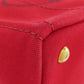 PRADA Handbag canvas Red Canapa mini 2 WAY