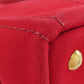 PRADA Handbag canvas Red Canapa mini 2 WAY