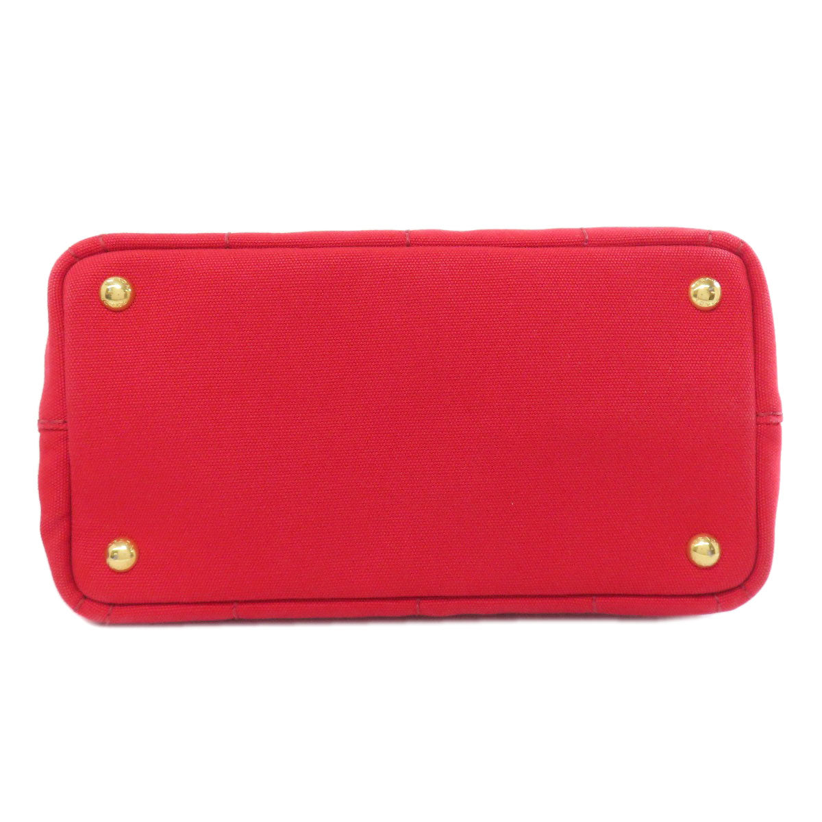 PRADA Handbag canvas Red Canapa mini 2 WAY