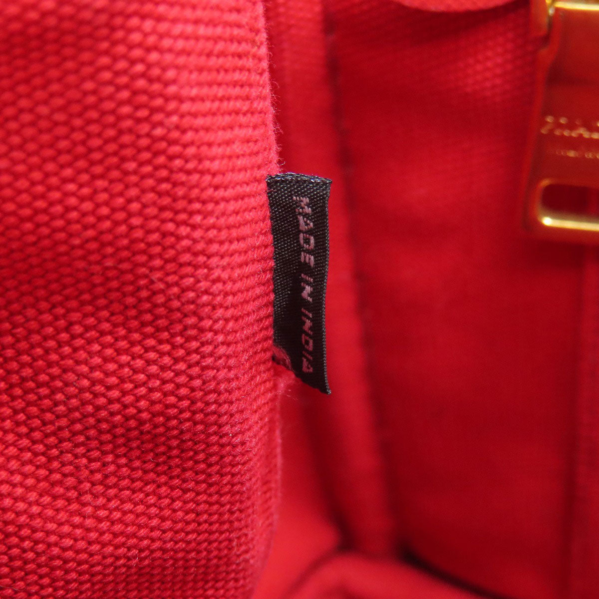 PRADA Handbag canvas Red Canapa mini 2 WAY