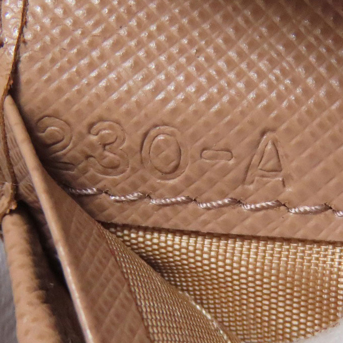 PRADA Bifold Wallet Safiano beige logo