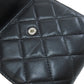 CHANEL Bifold Wallet lambskin black COCO Mark Matelasse SilverMetal