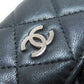 CHANEL Bifold Wallet lambskin black COCO Mark Matelasse SilverMetal