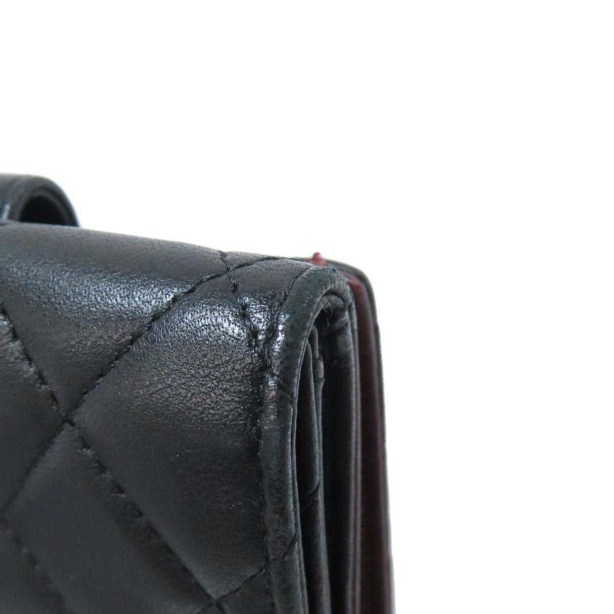 CHANEL Bifold Wallet lambskin black COCO Mark Matelasse SilverMetal