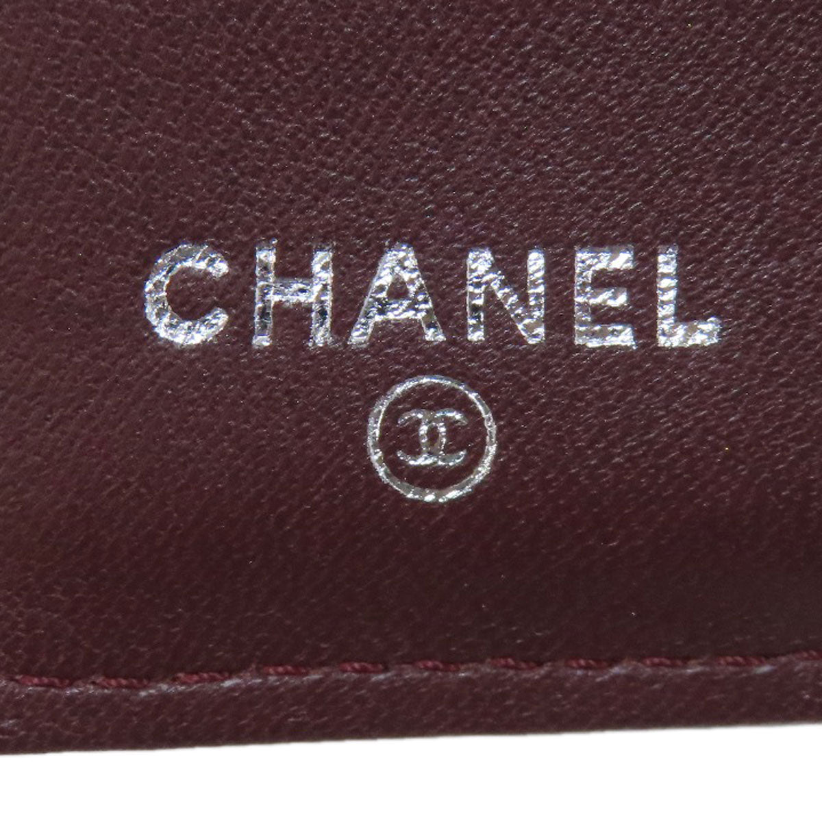 CHANEL Bifold Wallet lambskin black COCO Mark Matelasse SilverMetal