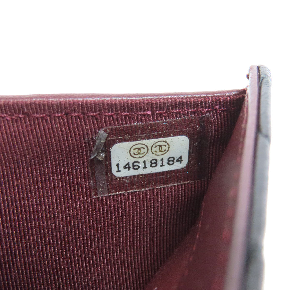 CHANEL Bifold Wallet lambskin black COCO Mark Matelasse SilverMetal