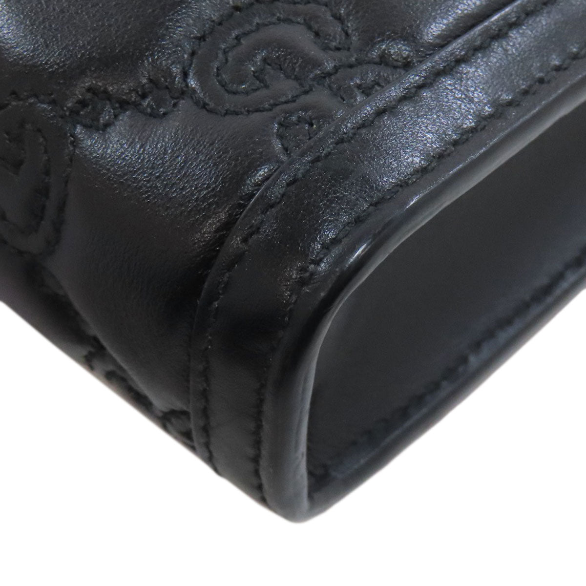 GUCCI Shoulder Bag 723776 Calfskin black GG Matelasse Mini Top Handle 2-Way Bag