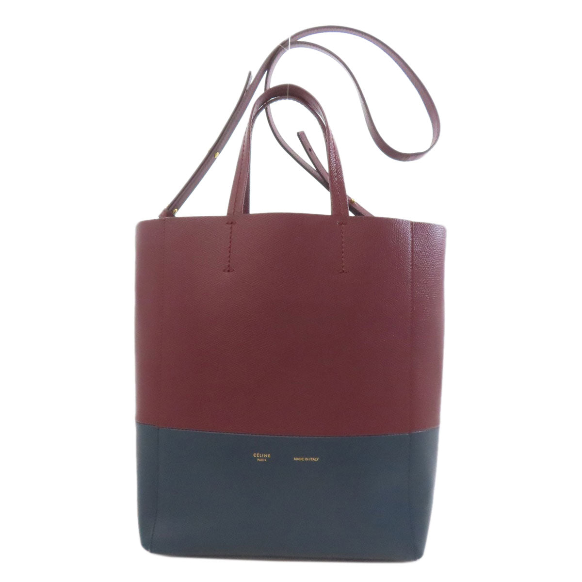 CELINE Tote Bag Calfskin Red Vertical Cabas 2WAY