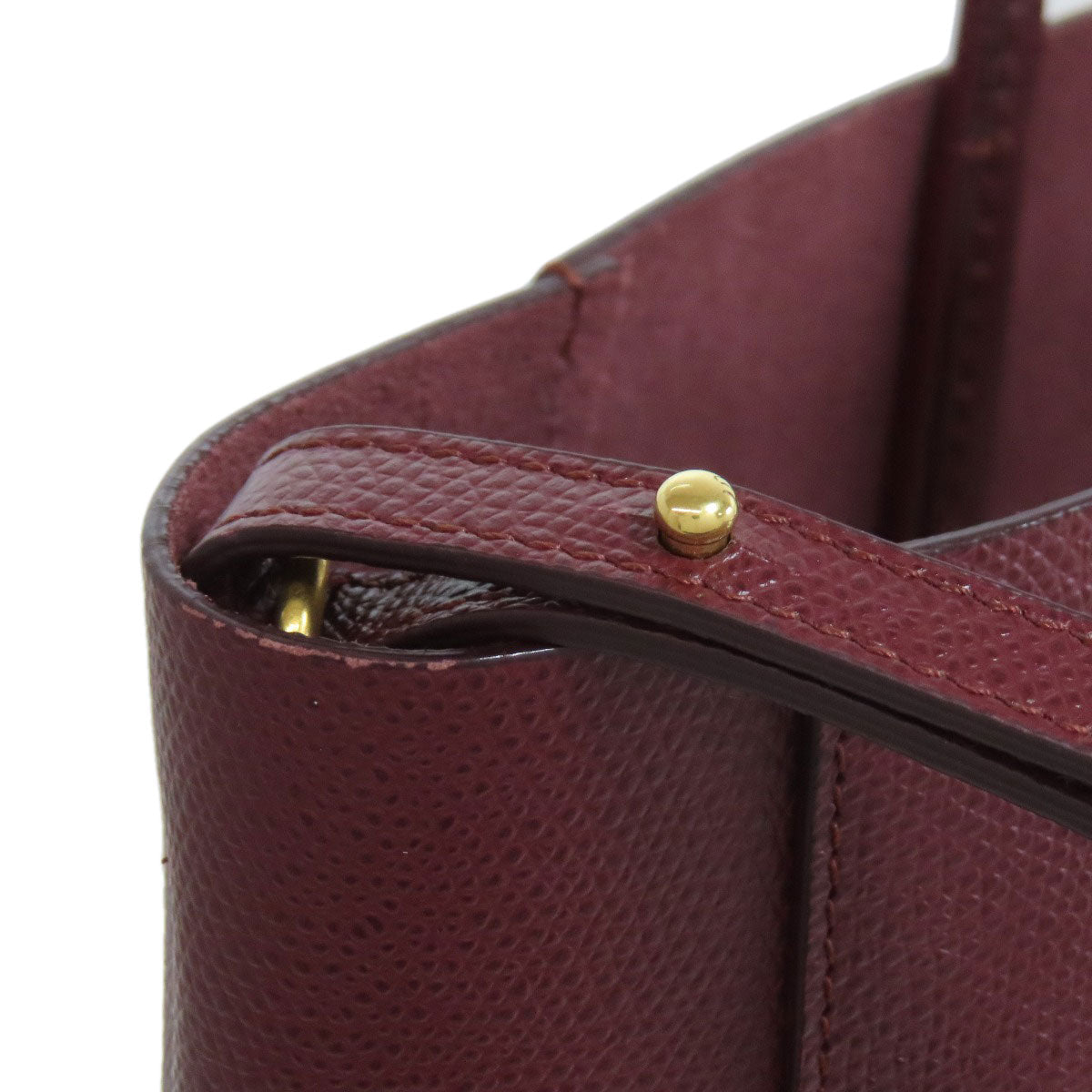 CELINE Tote Bag Calfskin Red Vertical Cabas 2WAY