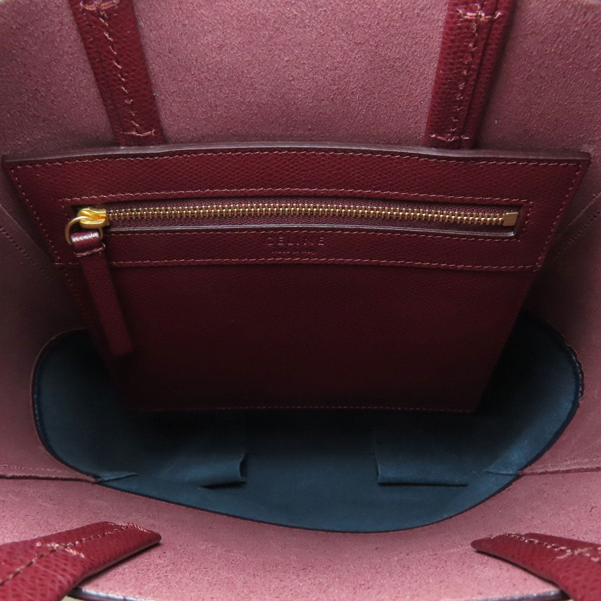 CELINE Tote Bag Calfskin Red Vertical Cabas 2WAY