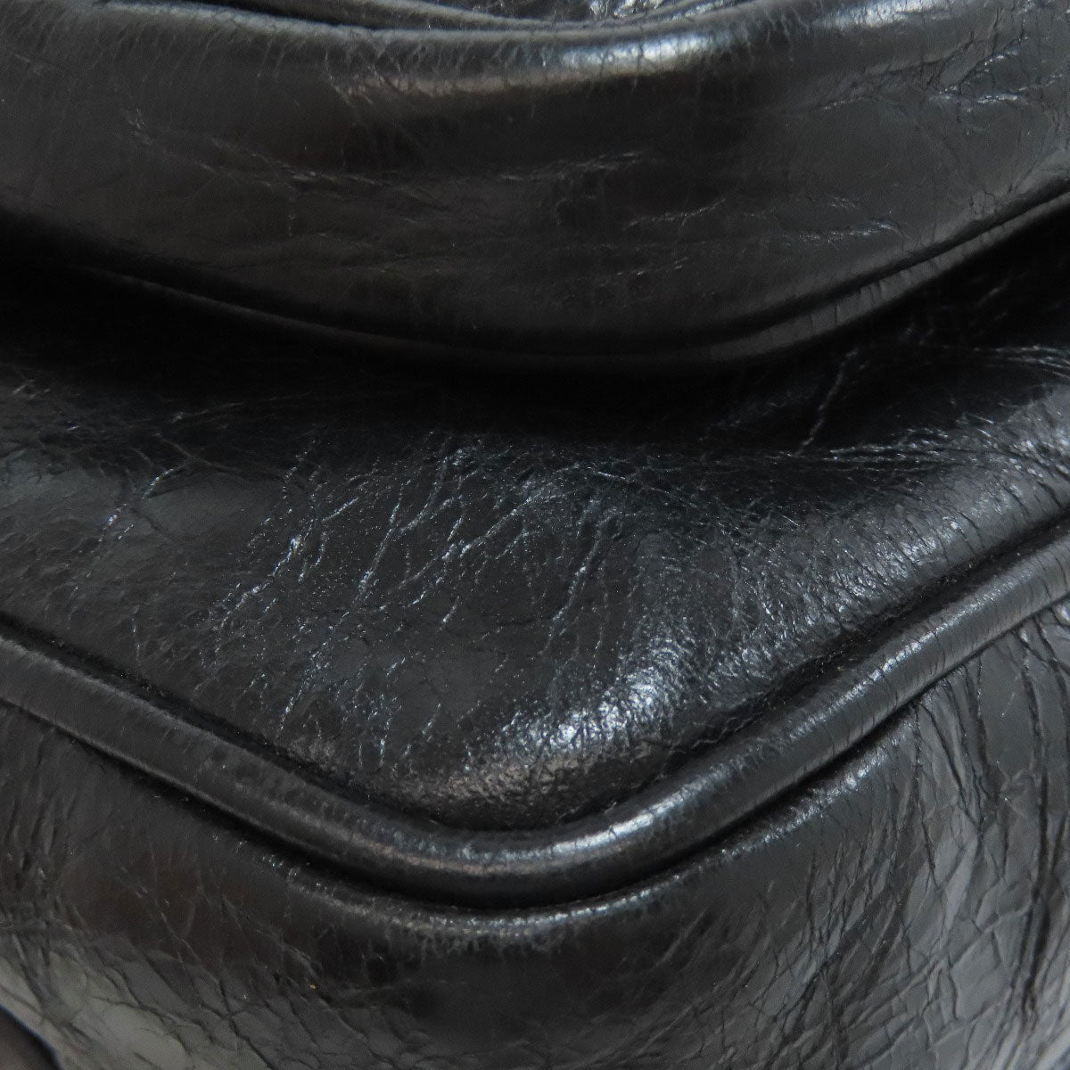 GUCCI Shoulder Bag 574760 leather black Messenger bag with logo