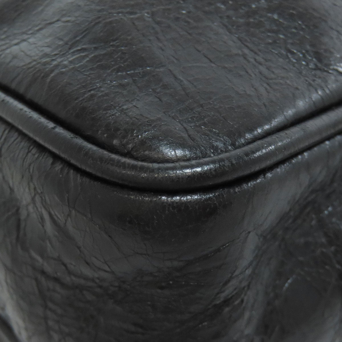 GUCCI Shoulder Bag 574760 leather black Messenger bag with logo