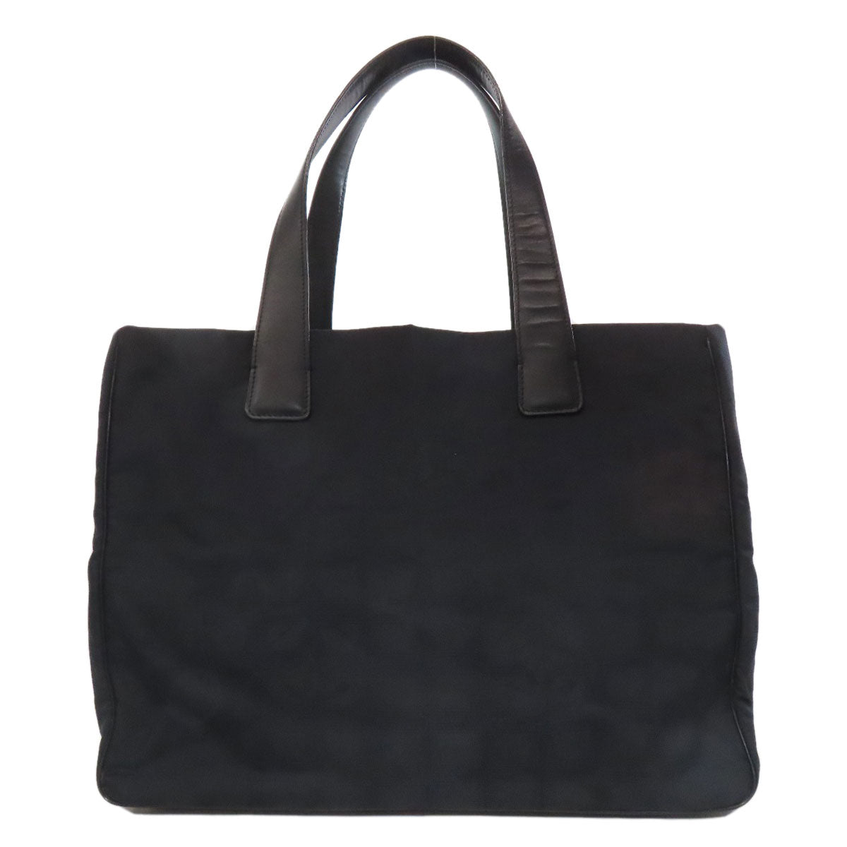 CHANEL Tote Bag Nylon jacquard black New Travel Line MM