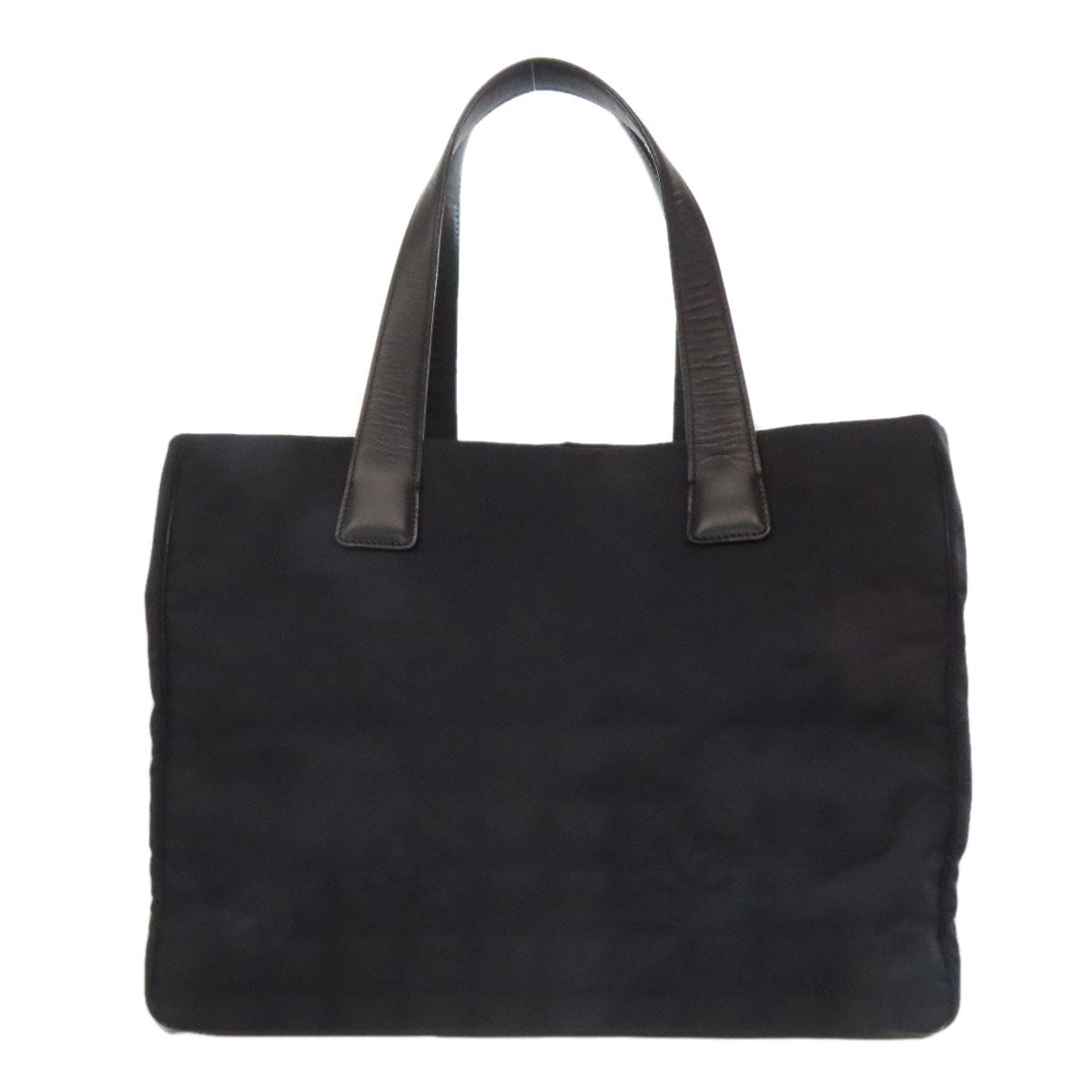 CHANEL Tote Bag Nylon jacquard black New Travel Line MM