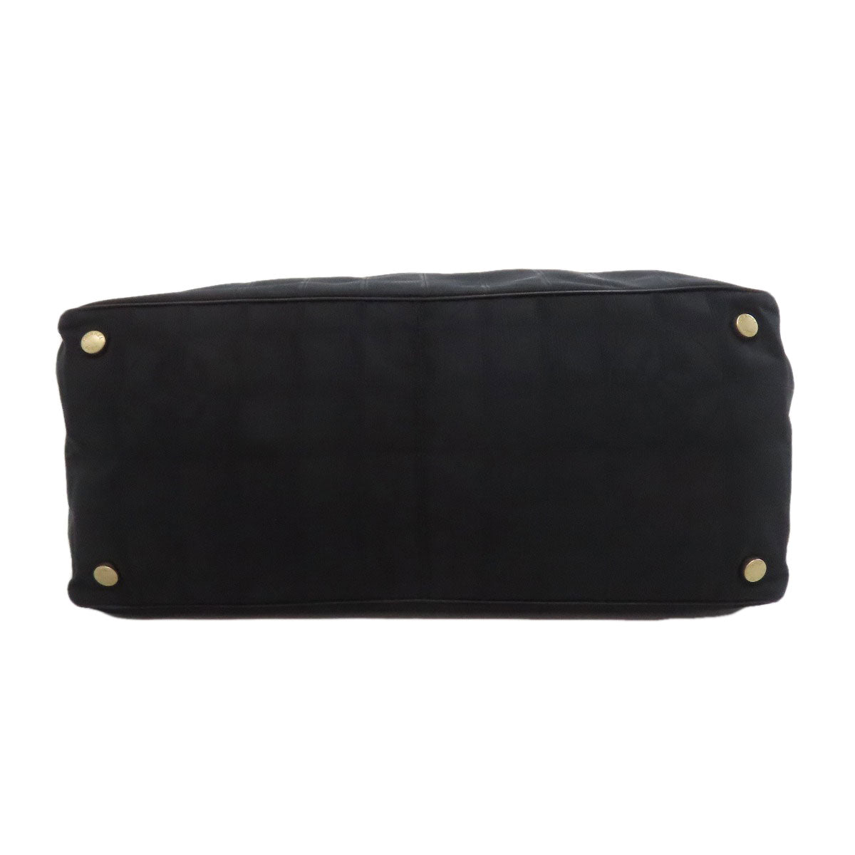 CHANEL Tote Bag Nylon jacquard black New Travel Line MM