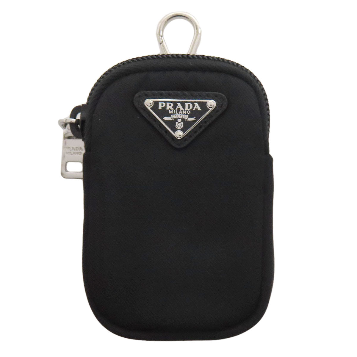 PRADA Accessory pouch Nylon black Logo Metal Mini Pouch RE NYLON