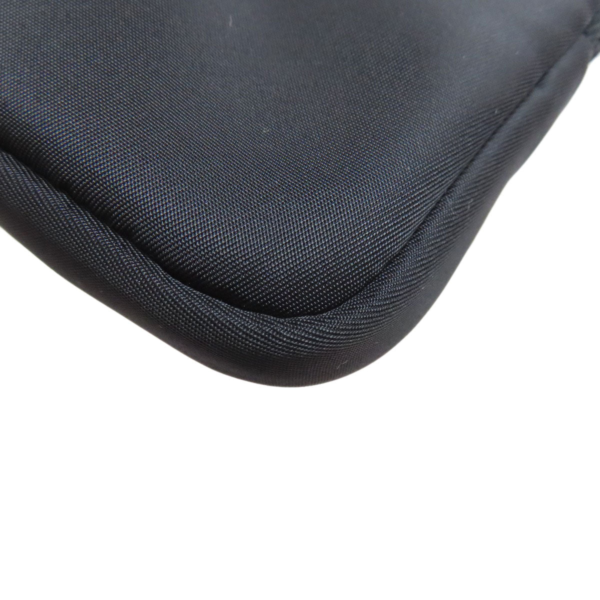PRADA Accessory pouch Nylon black Logo Metal Mini Pouch RE NYLON