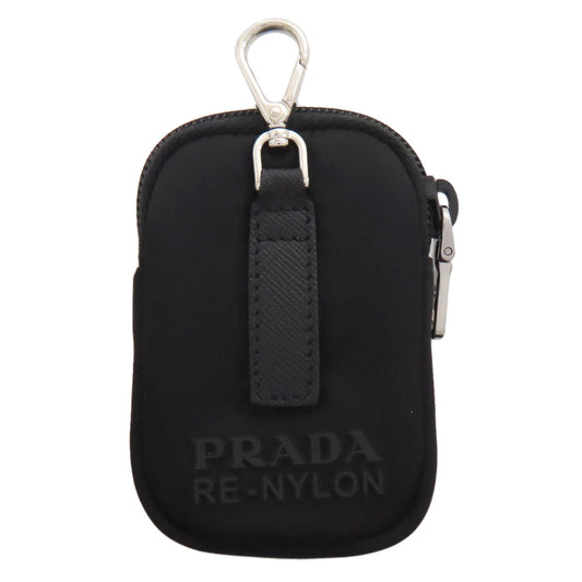 PRADA Accessory pouch Nylon black Logo Metal Mini Pouch RE NYLON