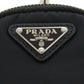 PRADA Accessory pouch Nylon black Logo Metal Mini Pouch RE NYLON
