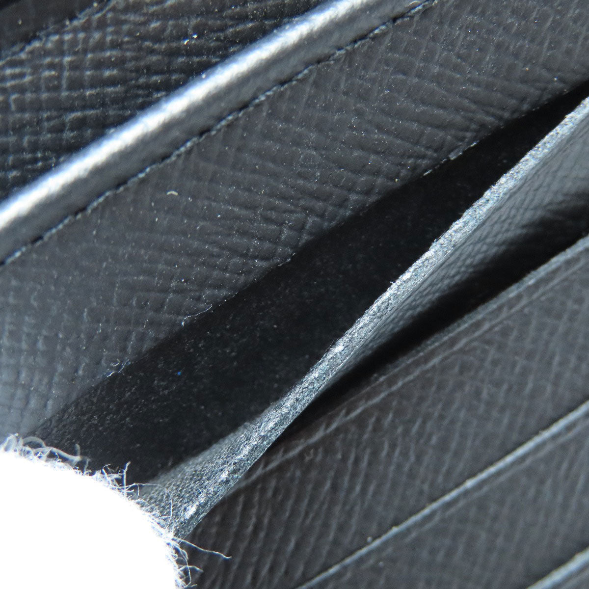 LOUIS VUITTON Long Wallet Purse Damier canvas black Zippy wallet ã» Vertical